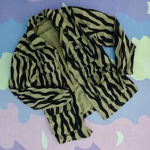 Obey military/Zebra pattern jacket